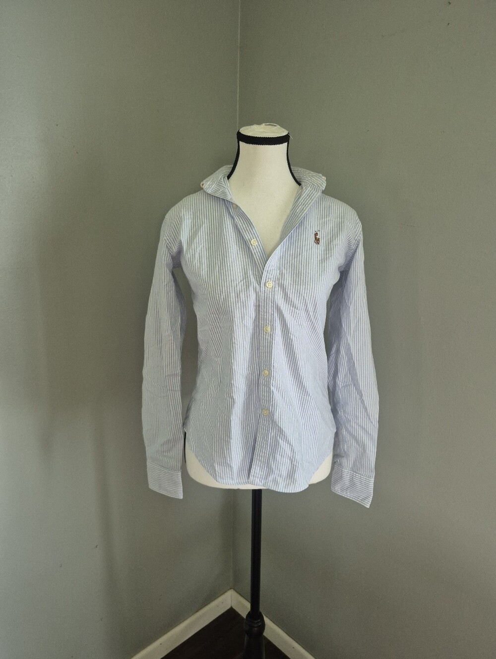 Ralph Lauren Slim Fit Oxford L9ng Sleeve Button Up Size 4 - Picture 2 of 5